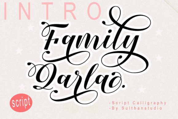 Family Qarla Script: An Elegant Font for Modern Projects