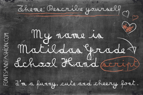 Matilda's Grade School Hand Script: Nostalgic Charm for Modern Projects
