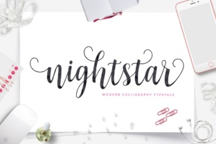 Nightstar Script: A Modern Handmade Calligraphy Typeface