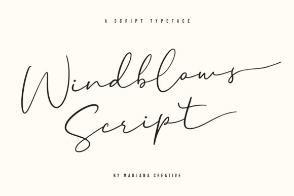 Windblows Script: The Flowing Font for Timeless Design